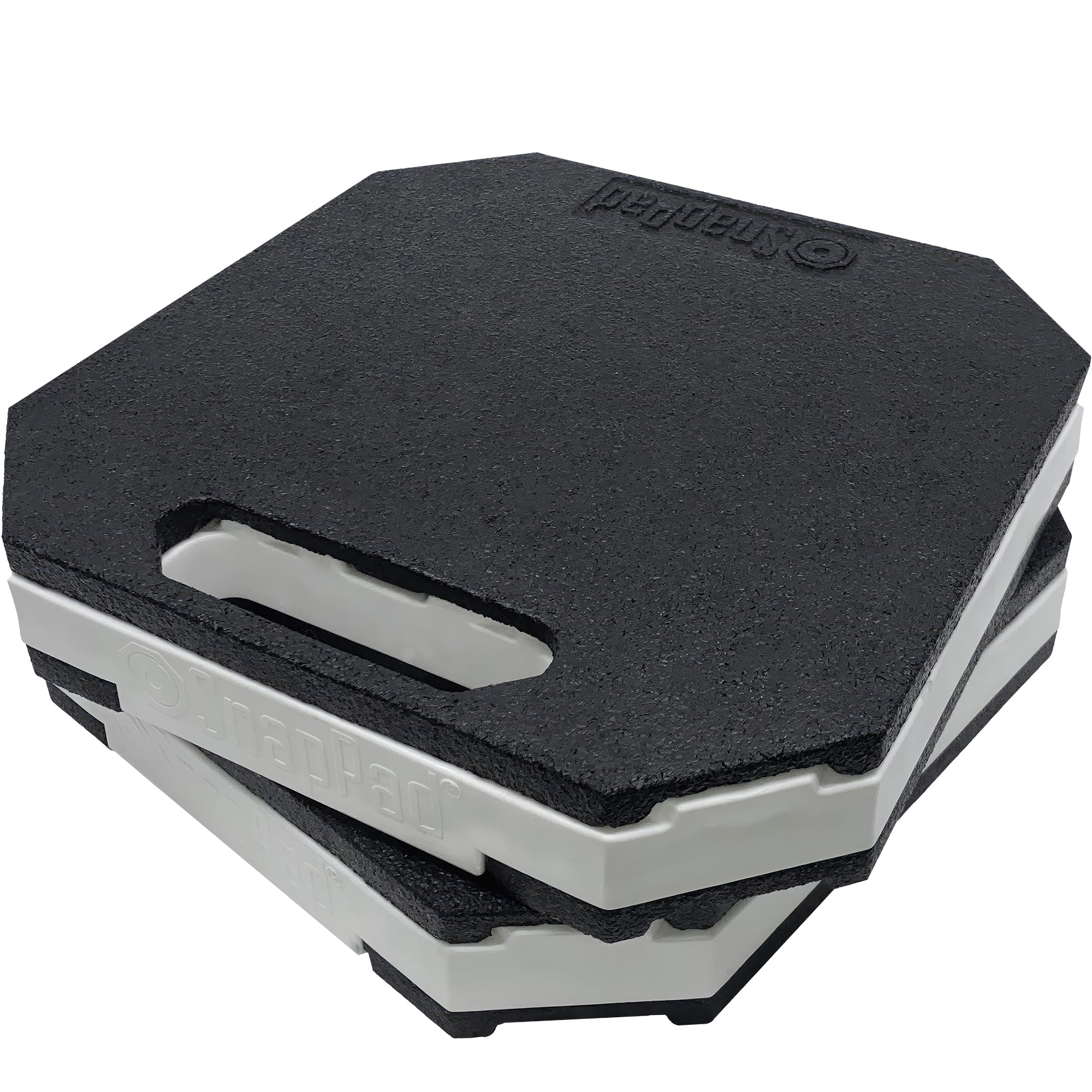 SnapPad StakPad front view showing wide 12x12 surface and stability