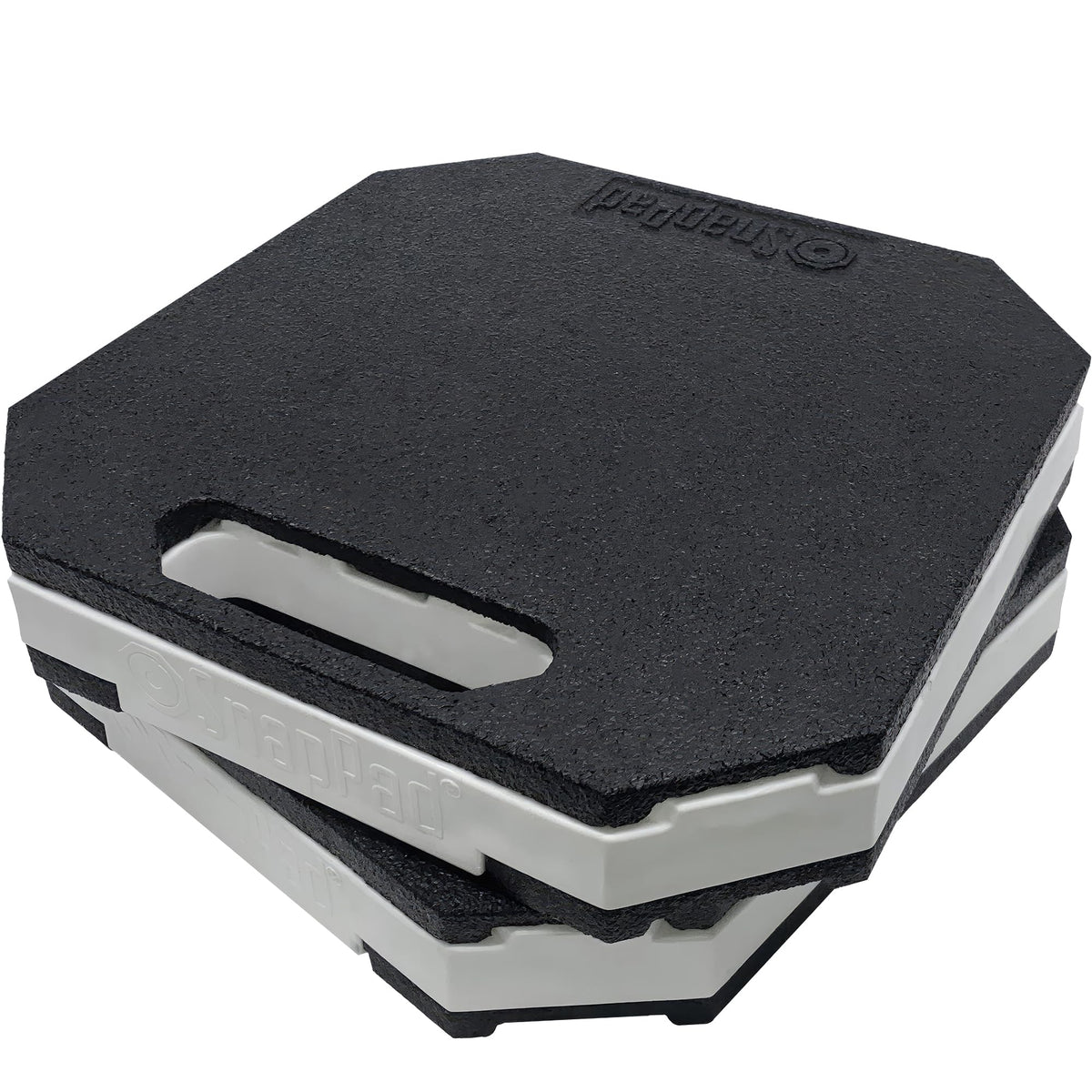 SnapPad StakPad front view showing wide 12x12 surface and stability