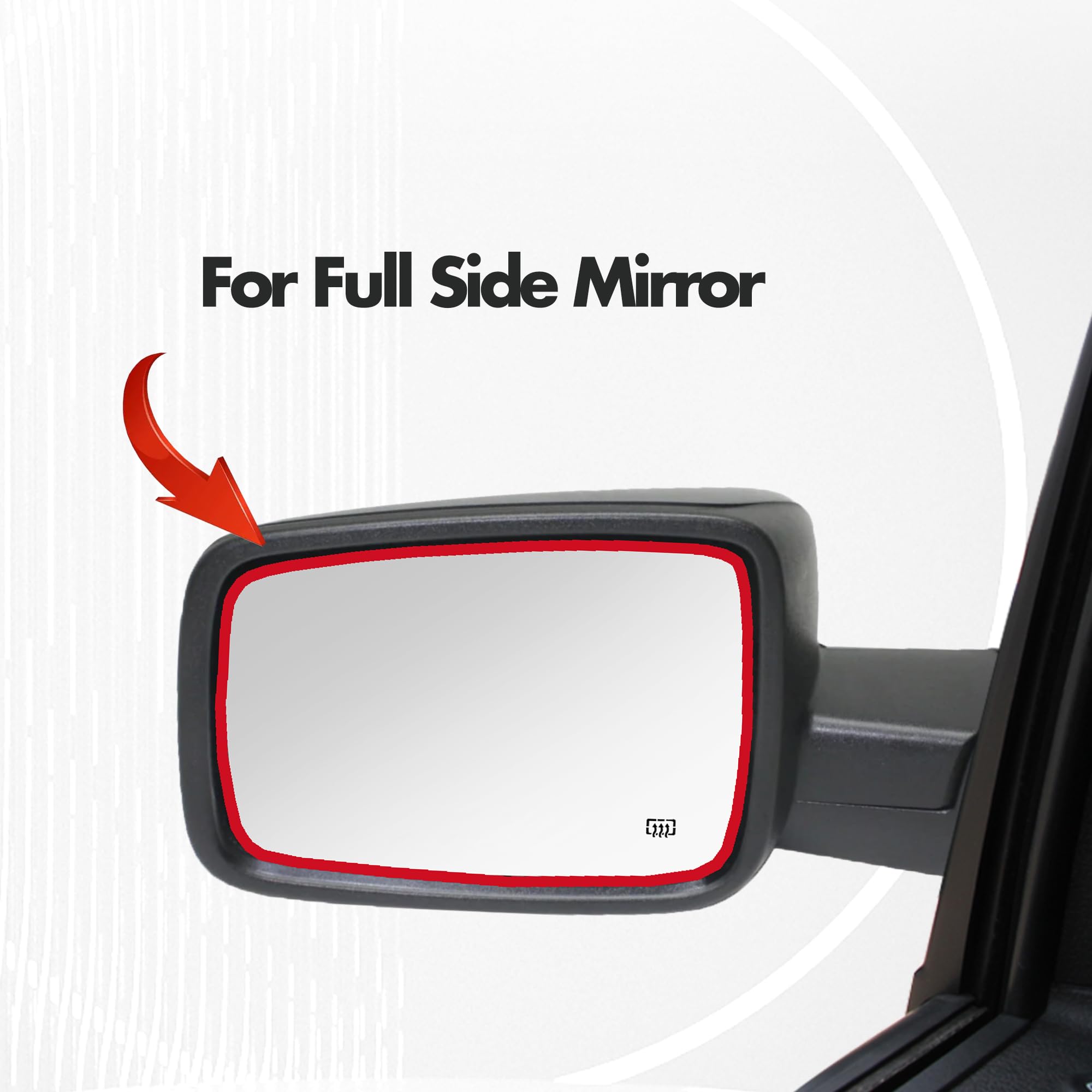 SNEMEEY ABS backing plate detail showing durable material for secure fit and weather resistance