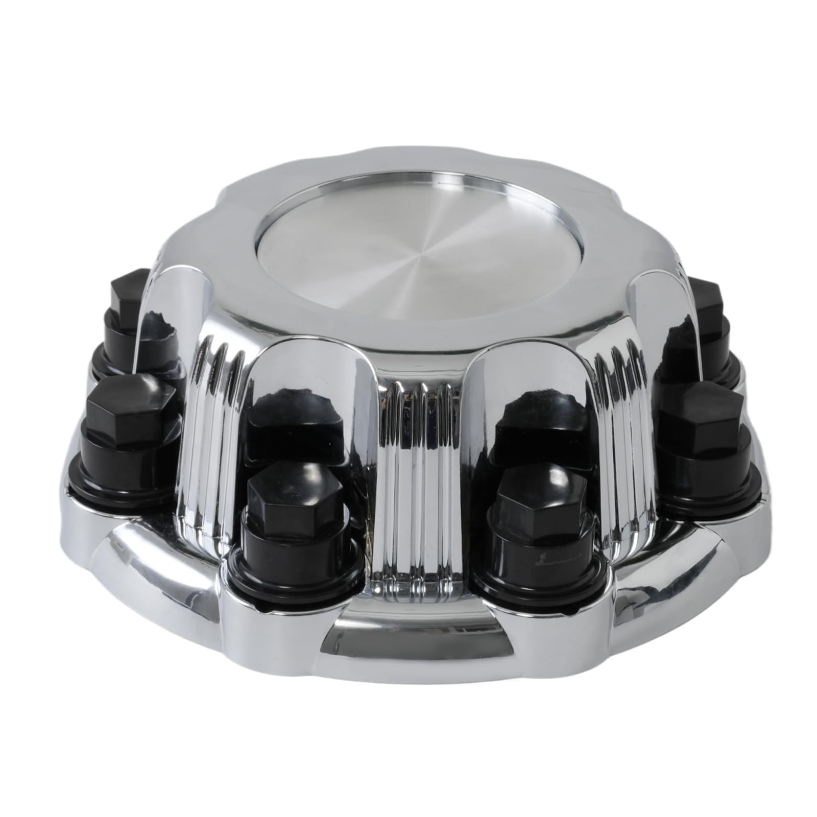 snobli front view chrome center cap showing polished appearance and OEM match