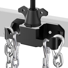 SnowyFox front view of mounted aluminum bracket showing organized plug storage benefit