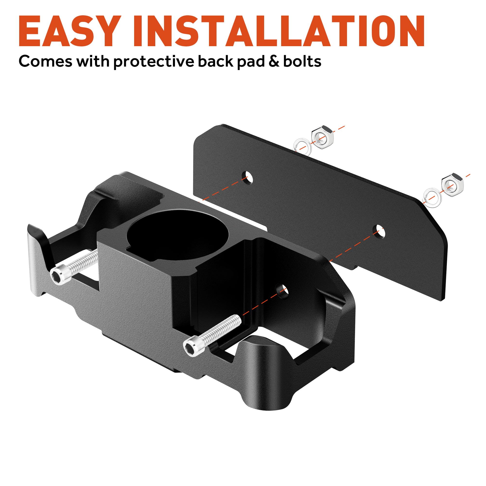 SnowyFox included screws and protective pad for easy secure installation benefits