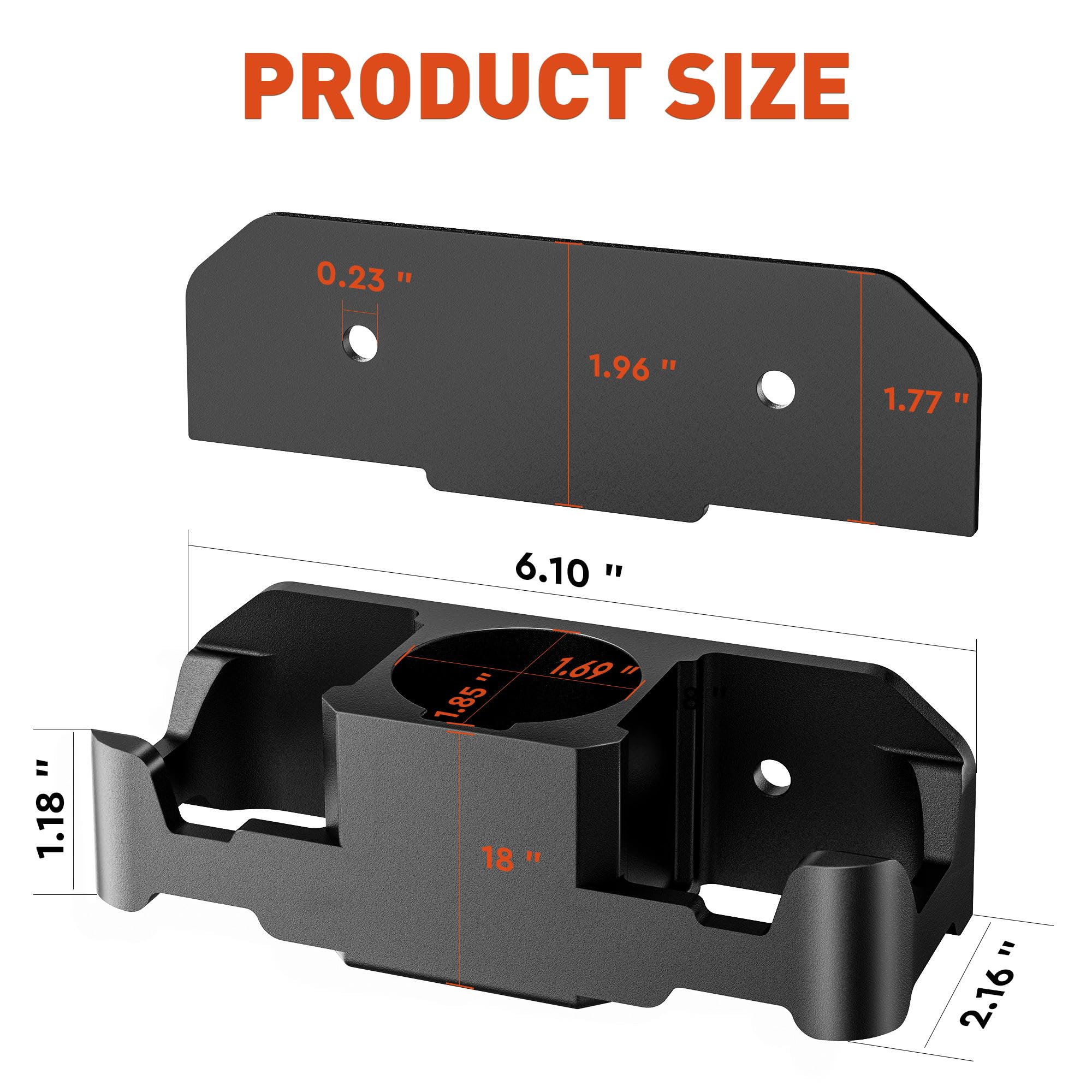 SnowyFox scale photo on trailer hitch showing compact size and sturdy fit