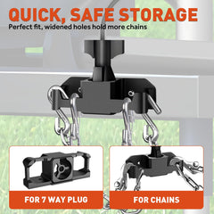 SnowyFox image of wire routing holes keeping cables off the ground and tangle-free