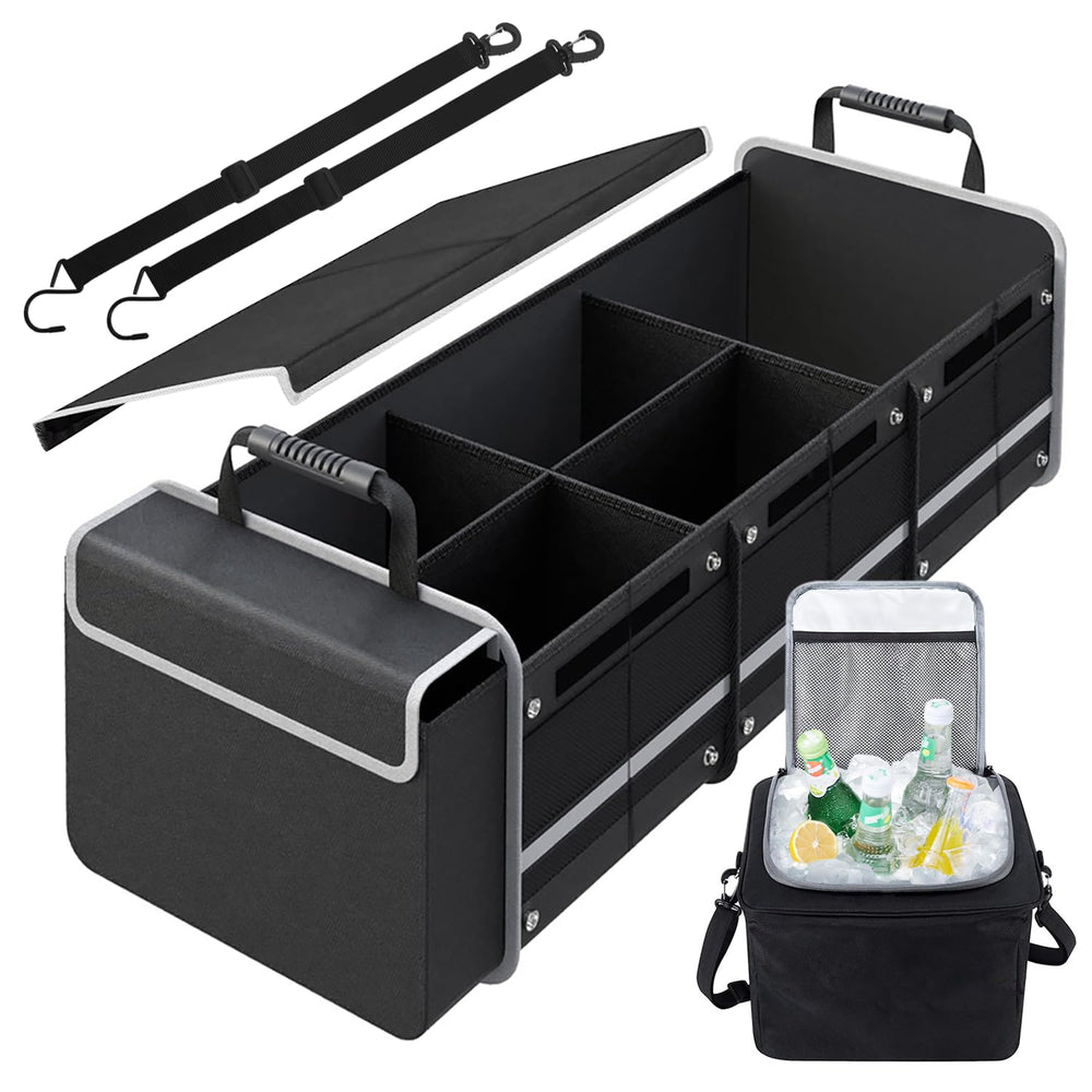 Snuopfy front view showing organized compartments and cover for tidy storage