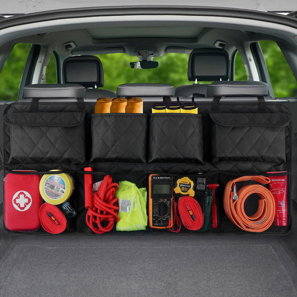 Snuopfy front view showing 3D ripple panel and organized pockets benefit visibility