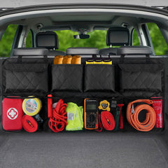 Snuopfy front view showing 3D ripple panel and organized pockets benefit visibility