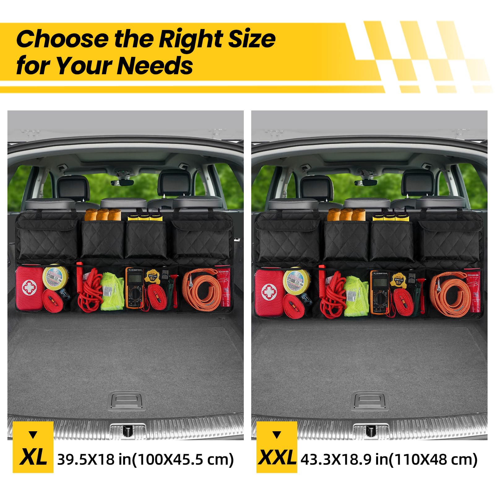 Snuopfy installed on backseat demonstrating stability and fast access to supplies