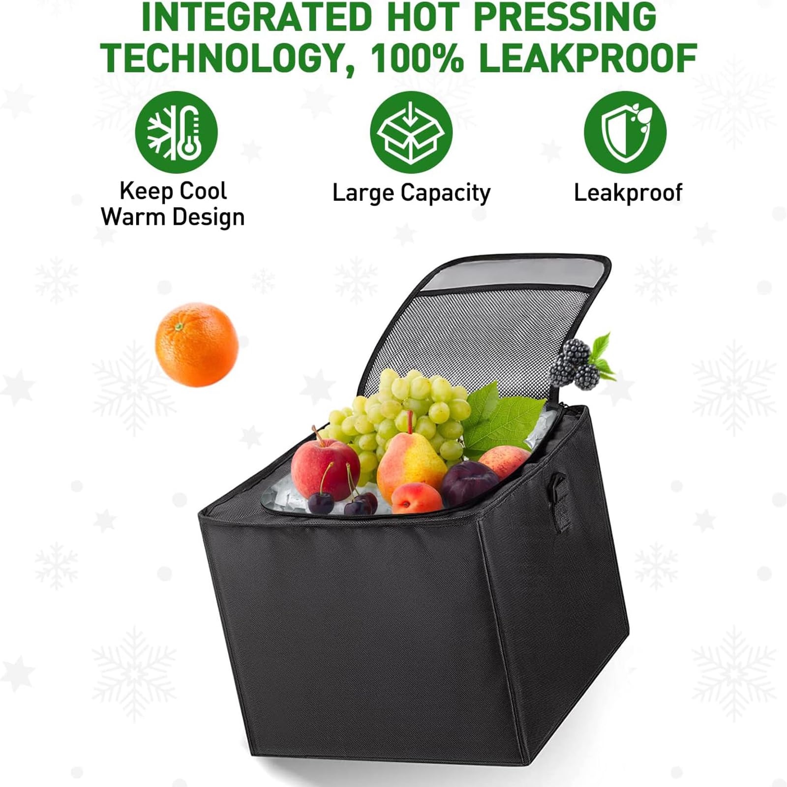Snuopfy insulated pouch open with drinks showing cooling benefit on trips