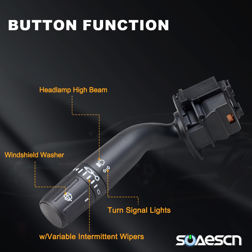 SOAESCN close-up of wiper control texture for easy grip and reliable operation