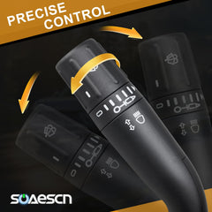 SOAESCN view of dimmer stalk angle demonstrating ergonomic reach and function