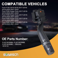 SOAESCN label with FL3Z-13K359-BA part numbers for clear compatibility verification