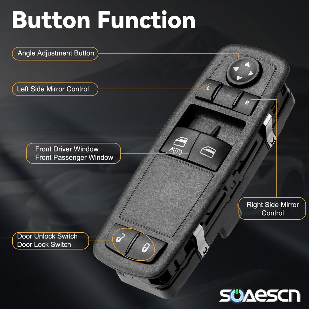 SOAESCN top button detail highlighting driver automatic up/down convenience