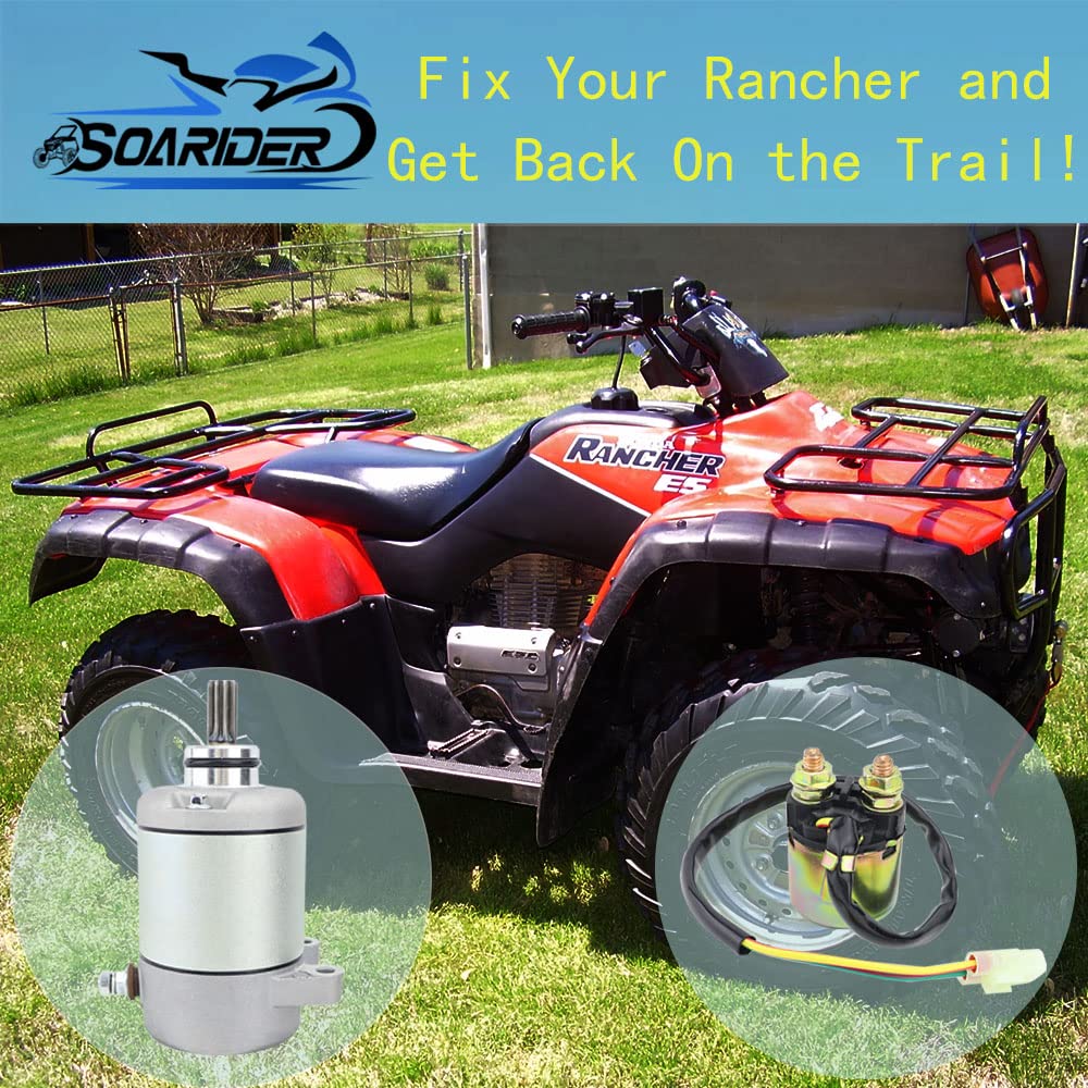 Soarider packaging and included parts showing starter and solenoid ready to install