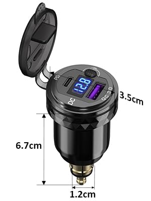 SOBMOTO charging two devices simultaneously during a ride for convenience