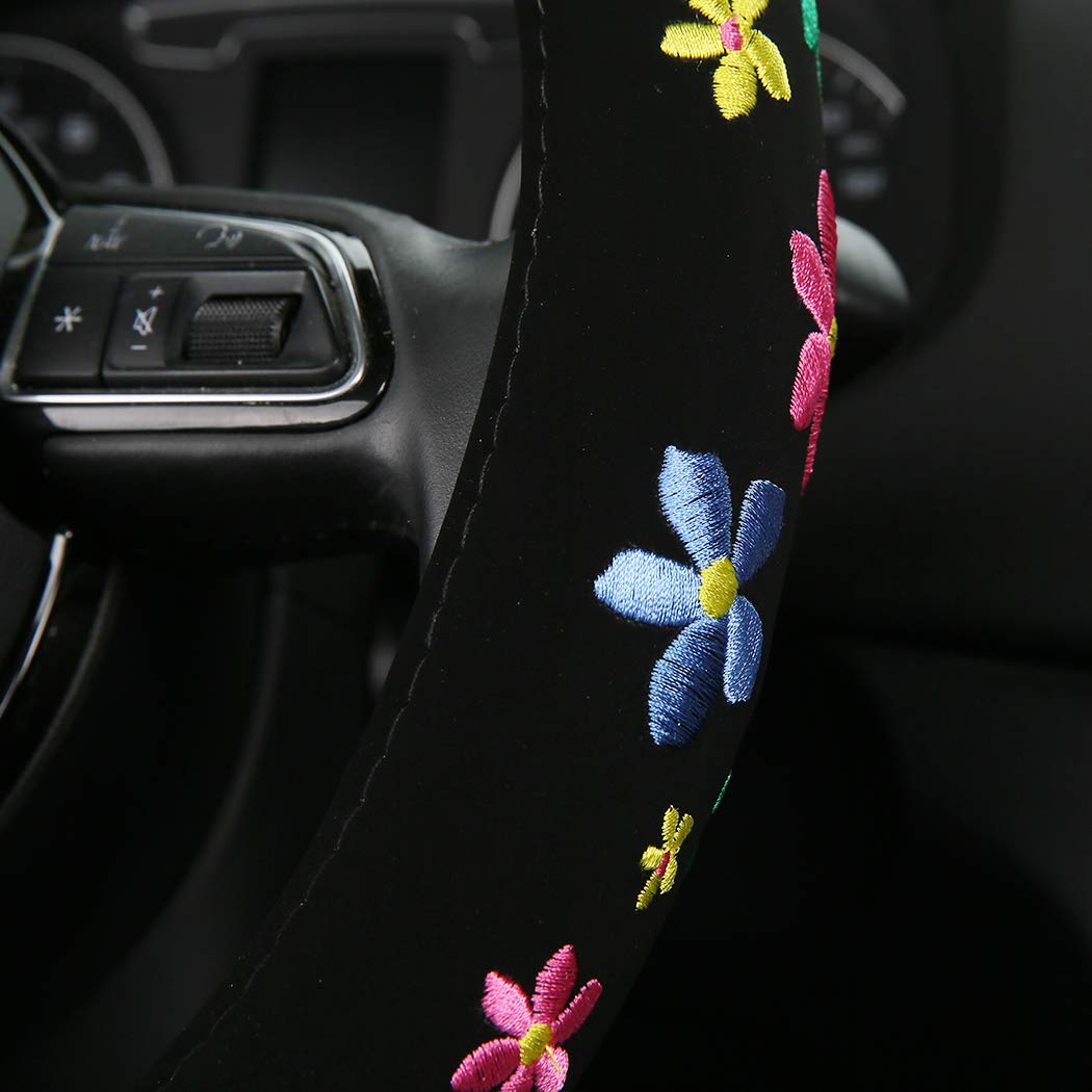 SOBONITO steering wheel cover installed in car demonstrating improved interior style