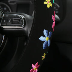 SOBONITO steering wheel cover installed in car demonstrating improved interior style