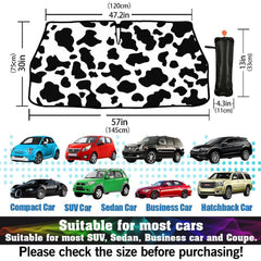 Socira cow print closeup titanium-silver fabric, reflects UV and reduces heat