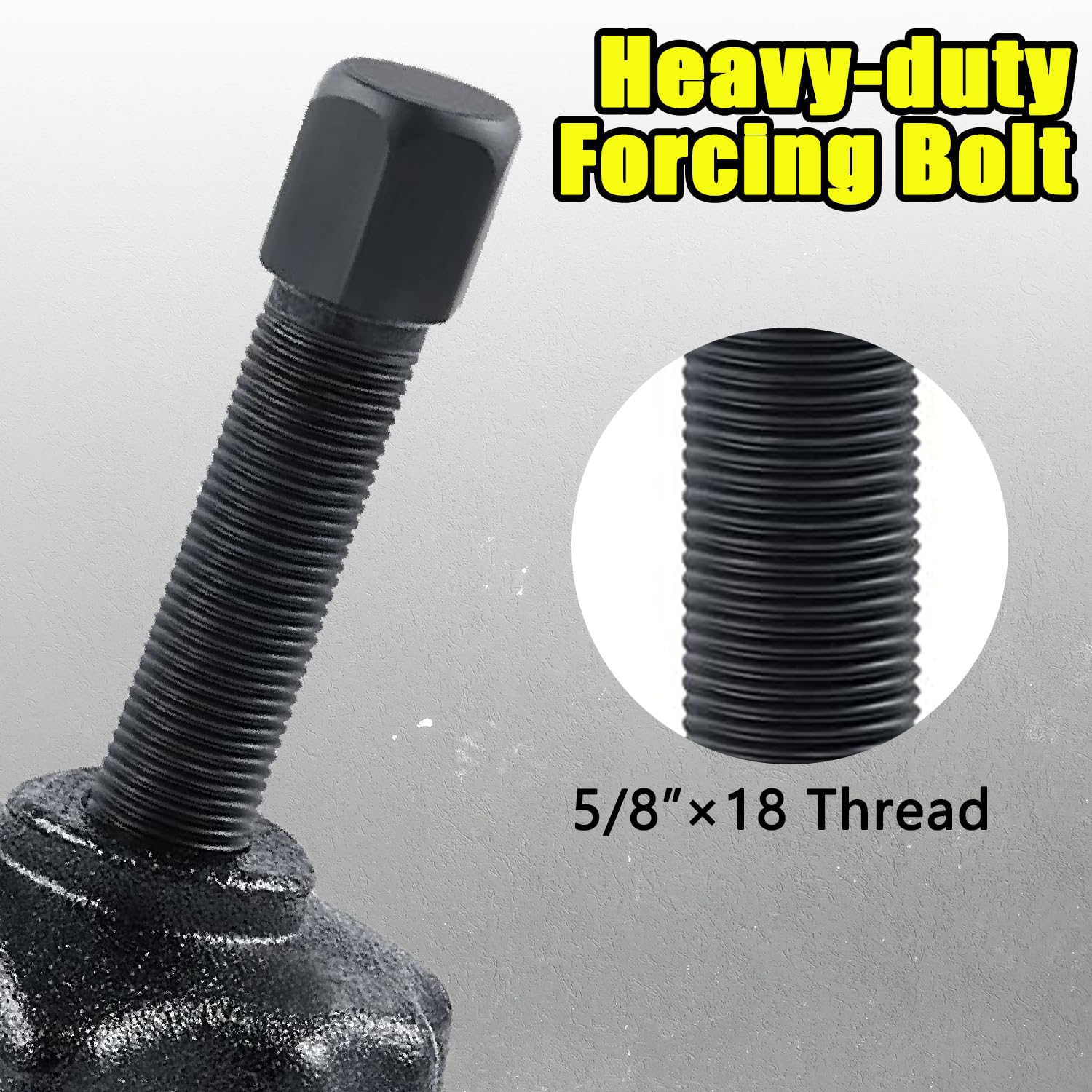 Socpuro close-up of thread and flange helping prevent hub damage during extraction