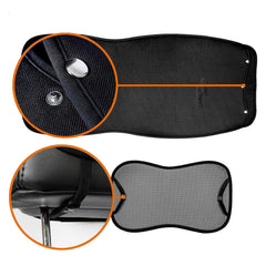Sojoy included headrest cover fitted showing complete seat coverage