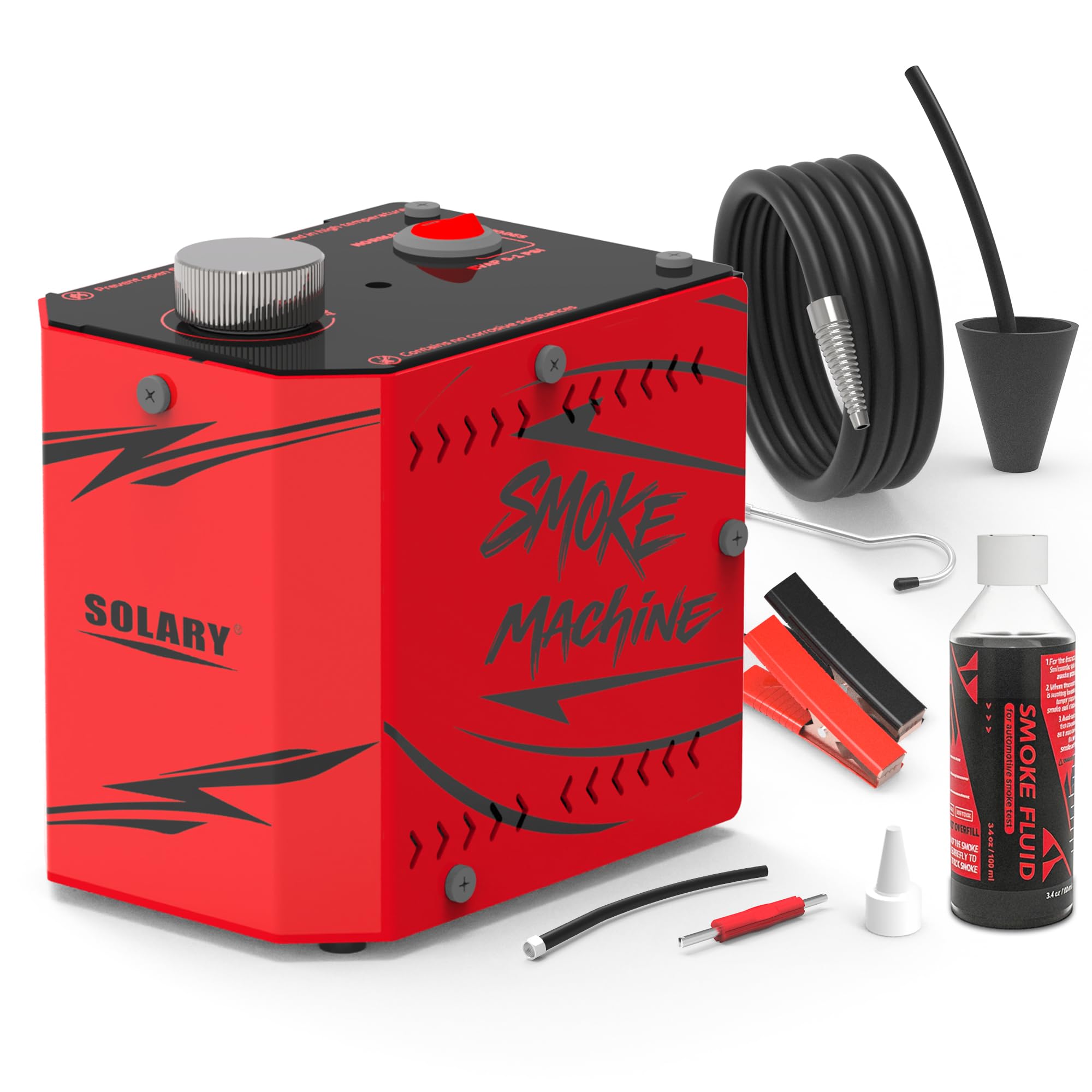 Solary front view showing compact leak detector and portability benefits