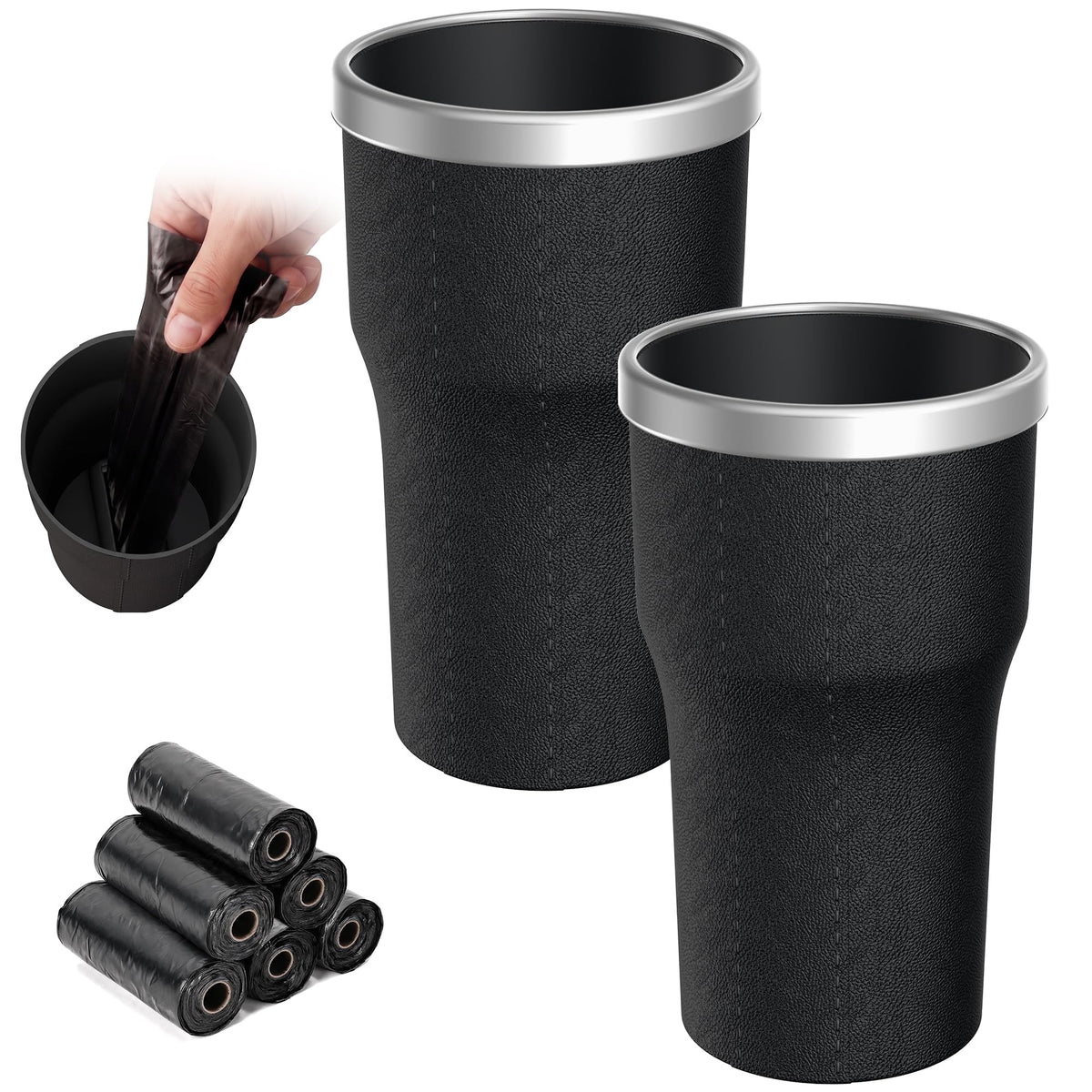 SolExplor front view showing compact trash can and benefit of organized cabin