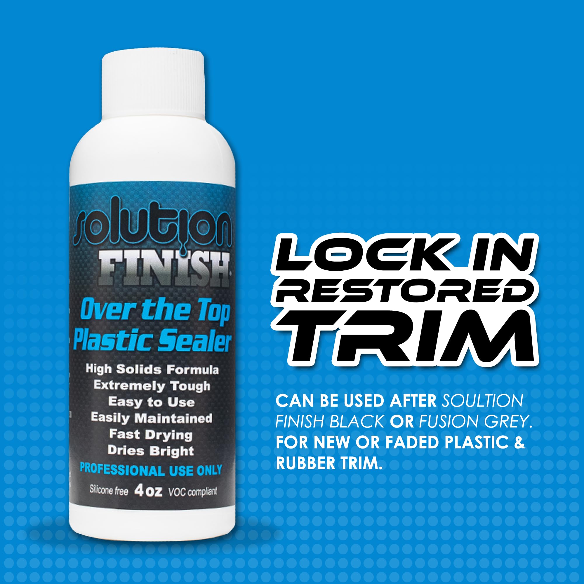 Solution Finish open cap with applicator, showing controlled application and convenient usage