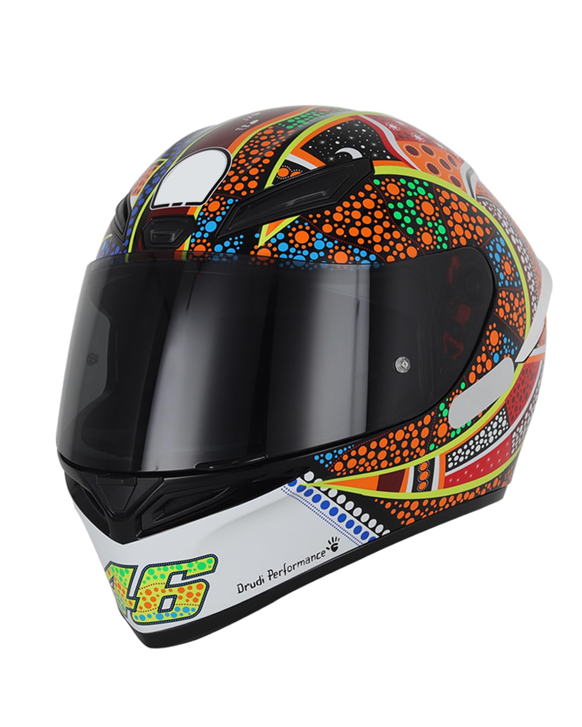 Soman visor installed on helmet showing correct fit and secure lock