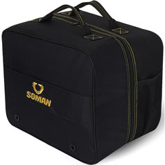 SOMANGEAR front view of helmet bag showing compact carry benefits