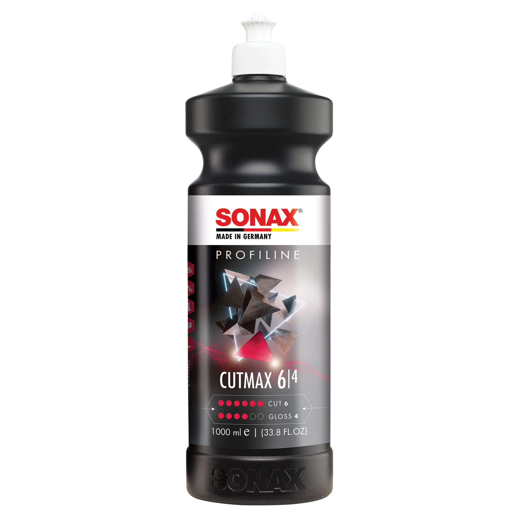 SONAX CutMax front bottle view showing product for professional paint correction