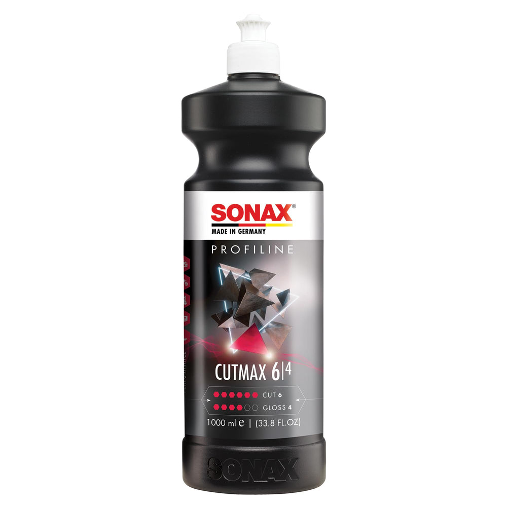 SONAX CutMax front bottle view showing product for professional paint correction