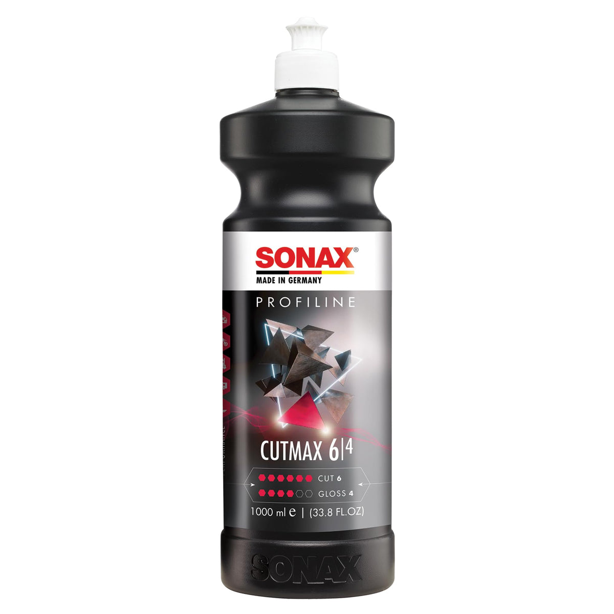 SONAX CutMax front bottle view showing product for professional paint correction