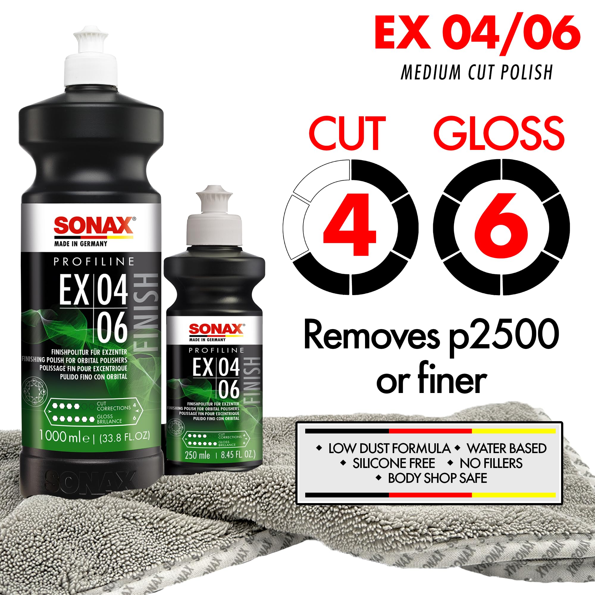 SONAX EX 04-06 close-up texture demonstrating smooth water-based formula