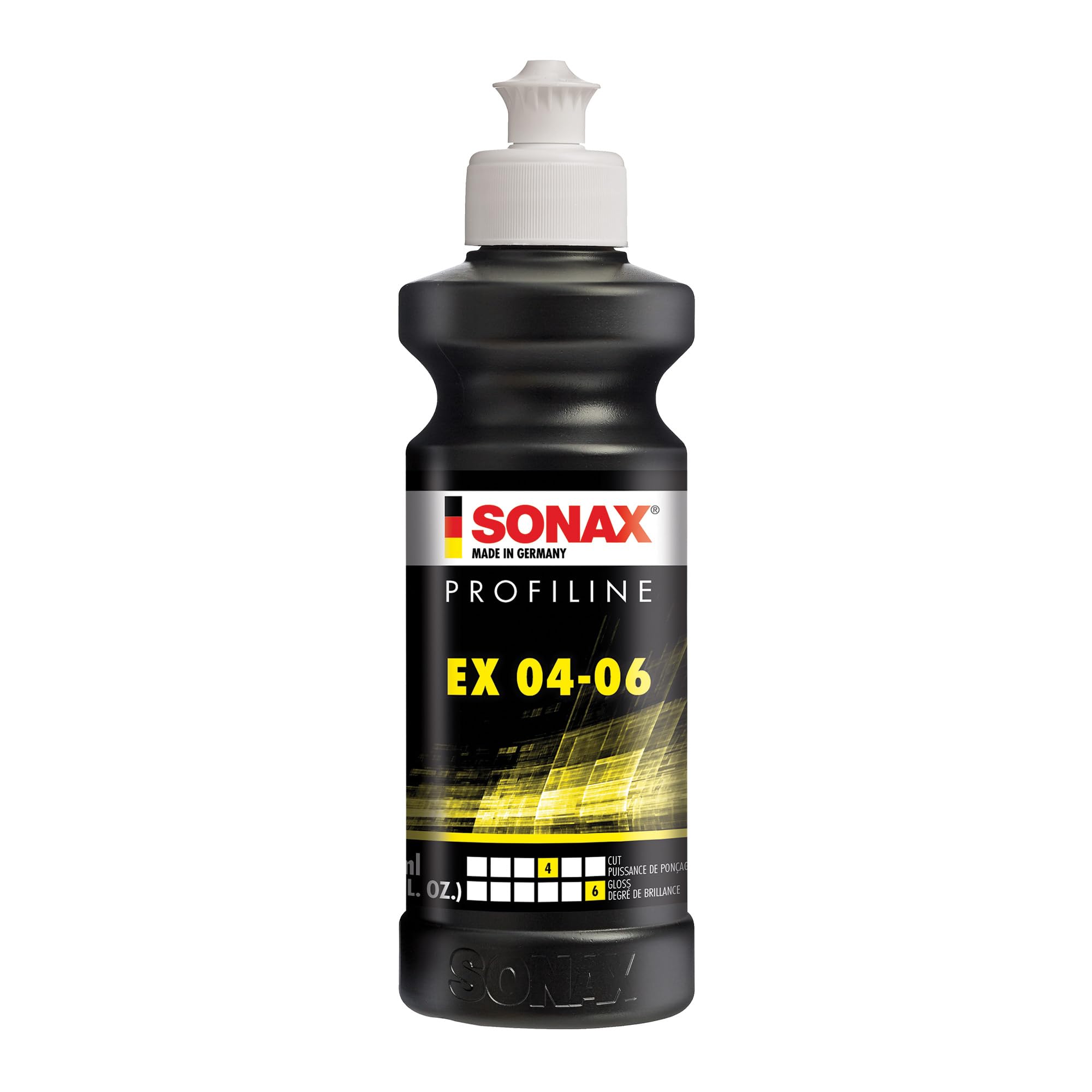 SONAX EX 04-06 front label showing product benefits and size