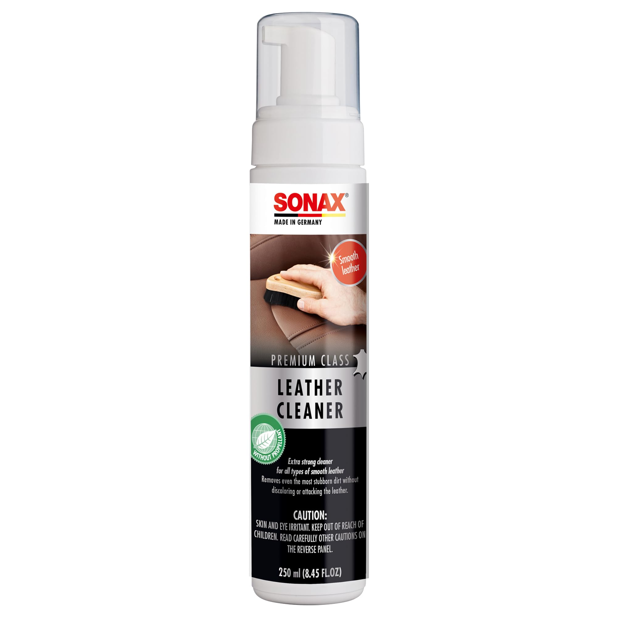 SONAX bottle front packaging showing product and size, clear labeling benefit