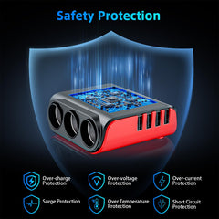 SONRU four USB ports top view with smart charging IC for faster device charging
