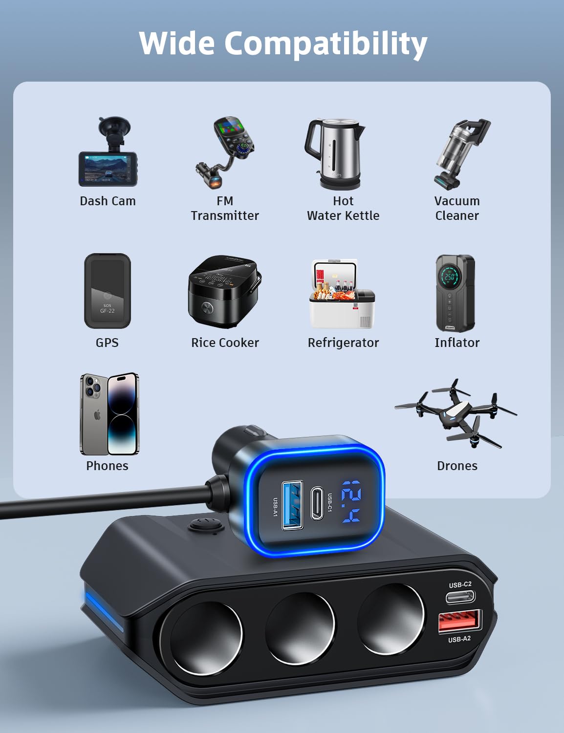 SONRU internal fuse and aluminum alloy detail emphasizing safety and durability