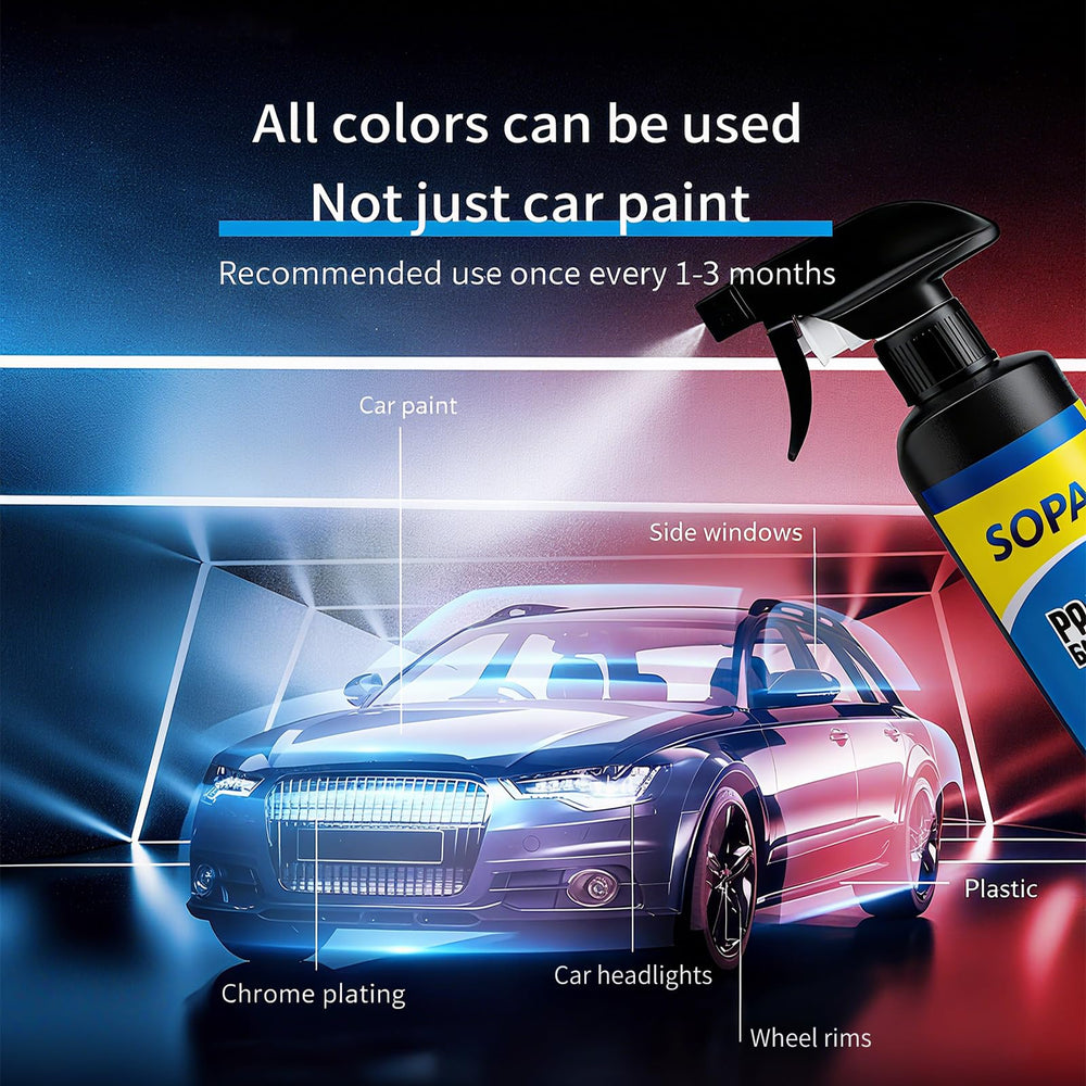 SOPAMI lifestyle driveway scene with car shine illustrating everyday results