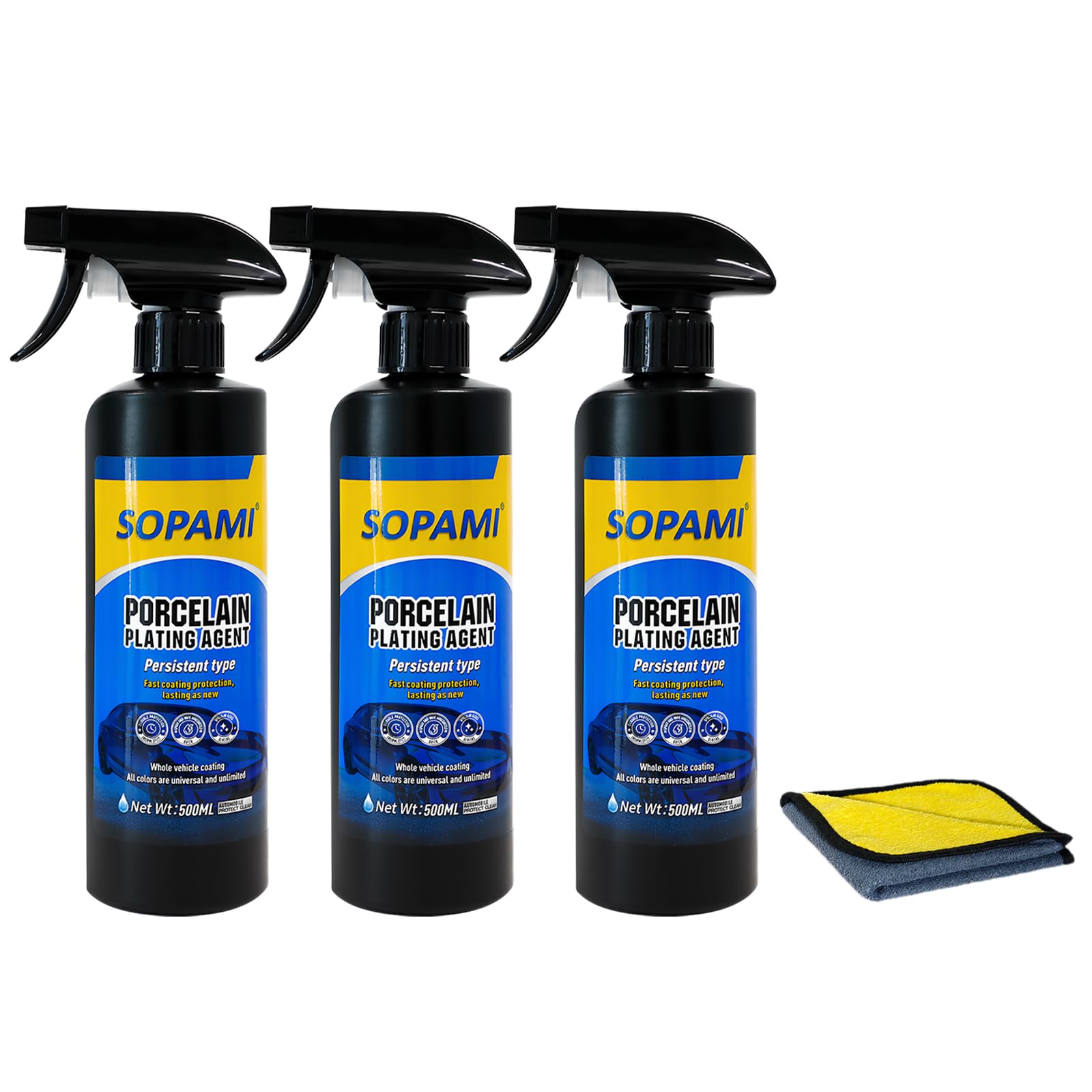 SOPAMI front packaging showing three bottles and product clarity advantage