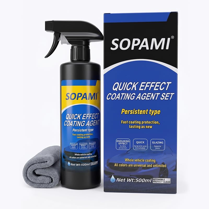 SOPAMI bottle front packaging showing label and glossy finish benefit