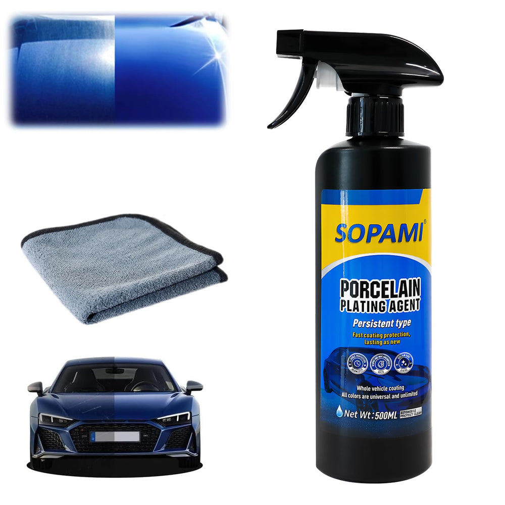 SOPAMI front packaging bottle showing label and spray nozzle, clear benefits