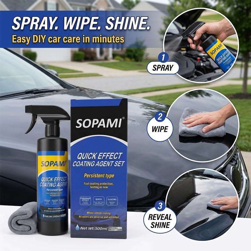 SOPAMI bottle beside a hand for size comparison and convenient portability benefit