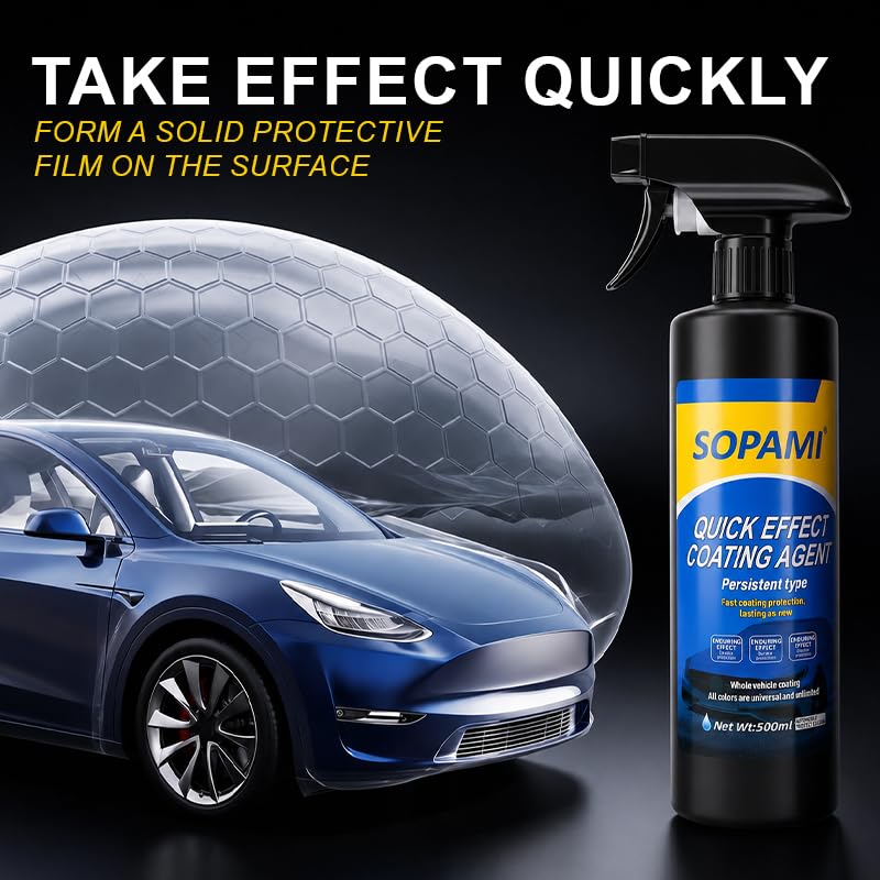 SOPAMI spray being applied close-up demonstrating easy application benefit