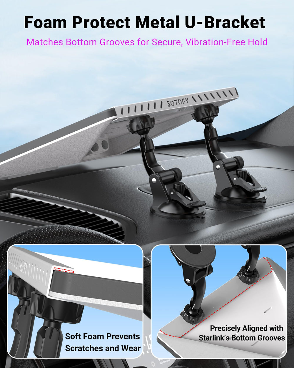SOTOFY mount demonstrating 360° rotation for optimal antenna alignment