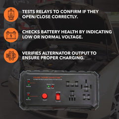 Sound Troubleshooting close-up of relay socket for secure 4 and 5 pin testing accuracy