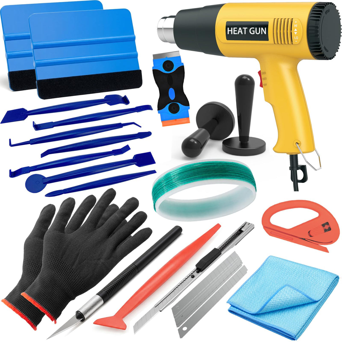 Spanno Tools front layout showing full vinyl wrap kit and components for easy selection