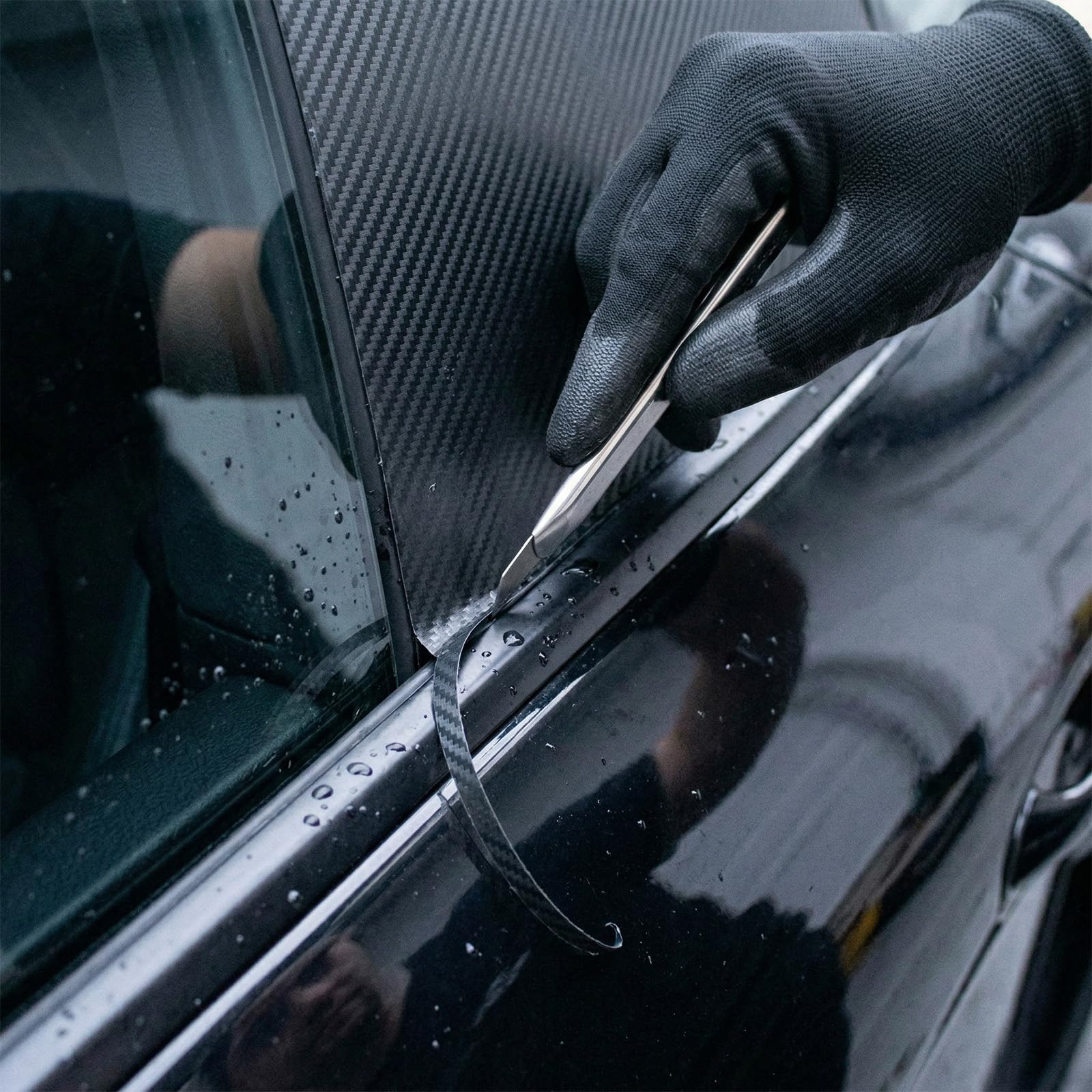 Spanno Tools gloves and French terry cloth protecting surfaces and hands during install