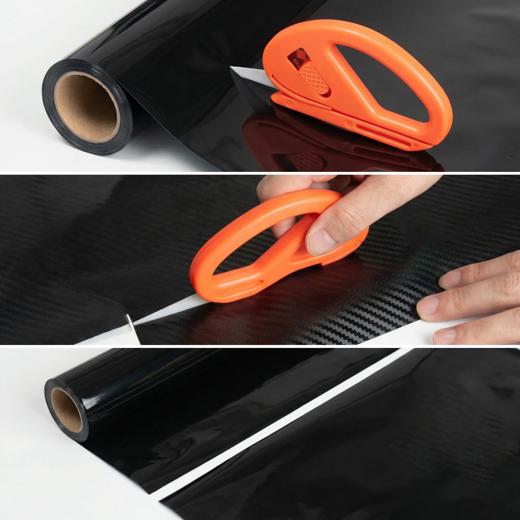 Spanno Tools plastic scraper closeup preventing scratches while applying pressure