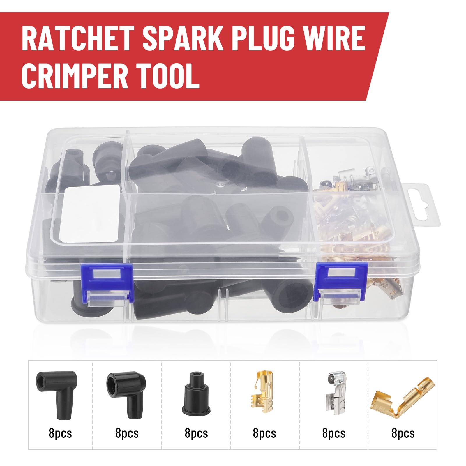 SPARKWHIZ kit on garage bench illustrating ready-to-use repair setup