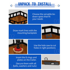 SPARKWHIZ recessed anchor installed in trailer floor demonstrating flush, low-profile benefit